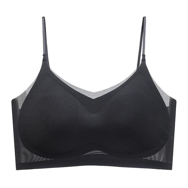 Summer new ultra-thin ice silk seamless underwear women's steel-free sling beautiful back big chest small comfortable breathable bra