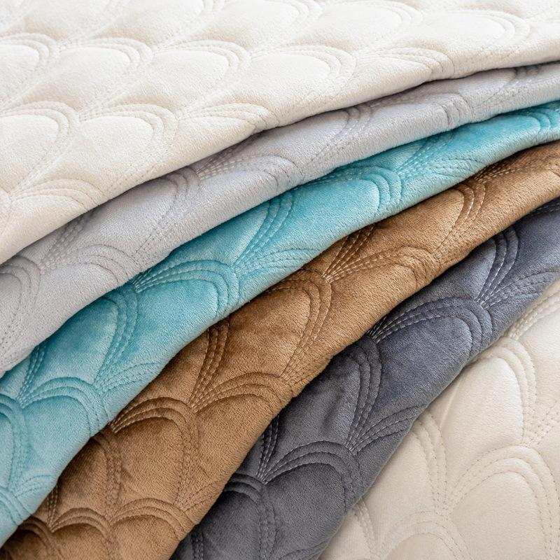 Crystal Velvet Sofa Cover Plush Solid Color Sofa Covers Living Room Modern Non-slip Corner Sofa Cushion Thickening Couch Covers