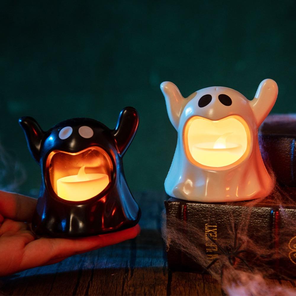 LED Light Halloween Ghost Lamp Electronic Candle Halloween Ghost Candle  Party Decor