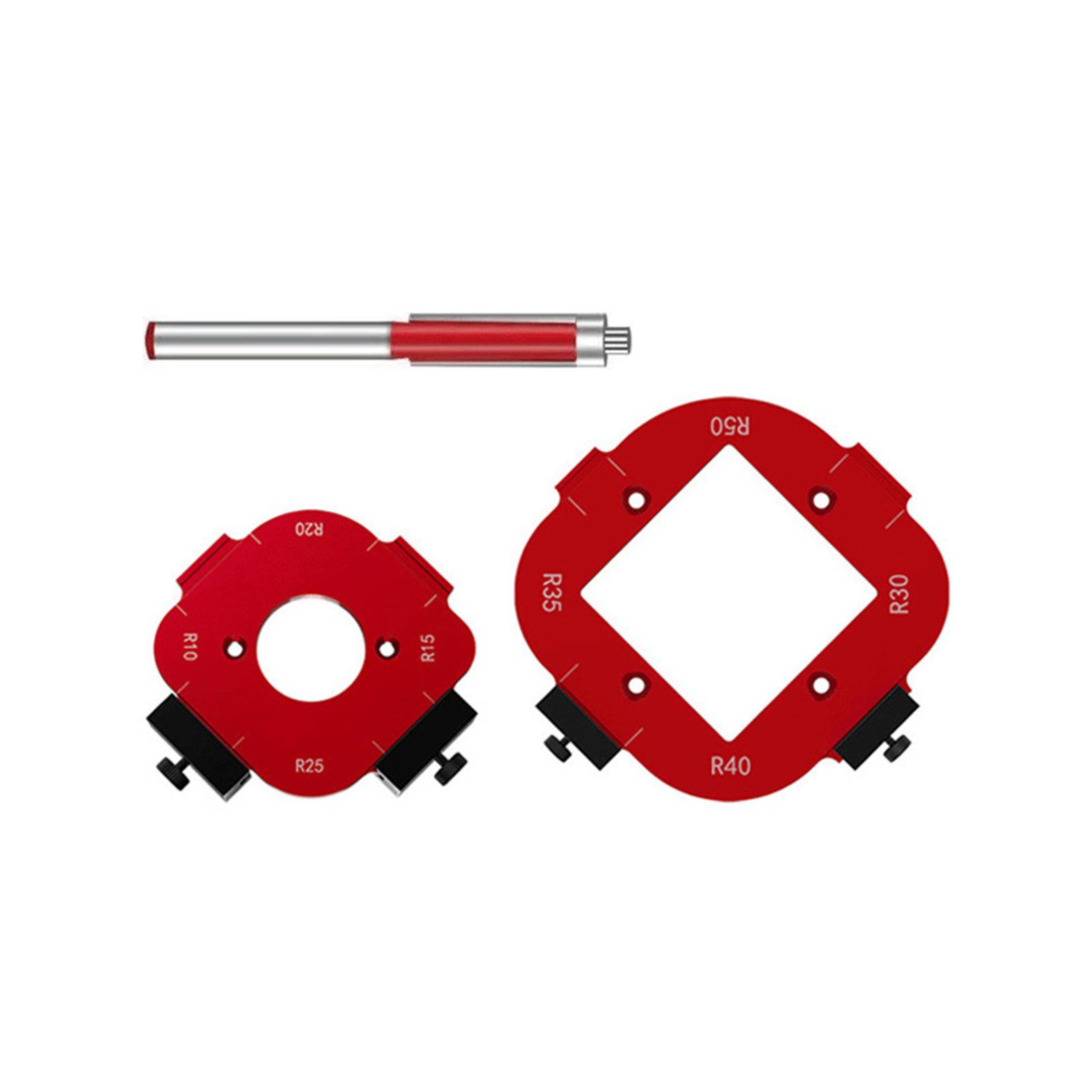 

Router Corner Radius Template Router Radius Jig Aluminum Router Templates for Woodworking Router Corner Jigs червоний