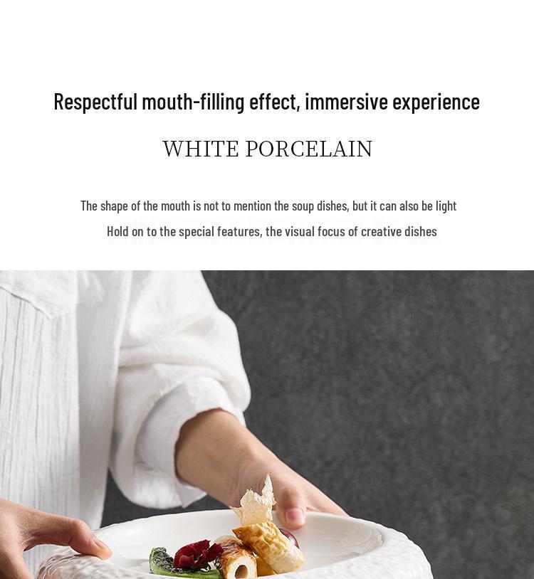 Artistic Ceramic Rock Pattern Plate: Irregular, High-End Design for Creative Cuisine In Hotels and Private Kitchens
