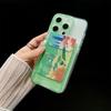 Card Holder Transparent Case for iPhone 15 14 13 16 17 Pro Max Air Plus 11 12 Double Color Wallet Soft Shockproof Cover