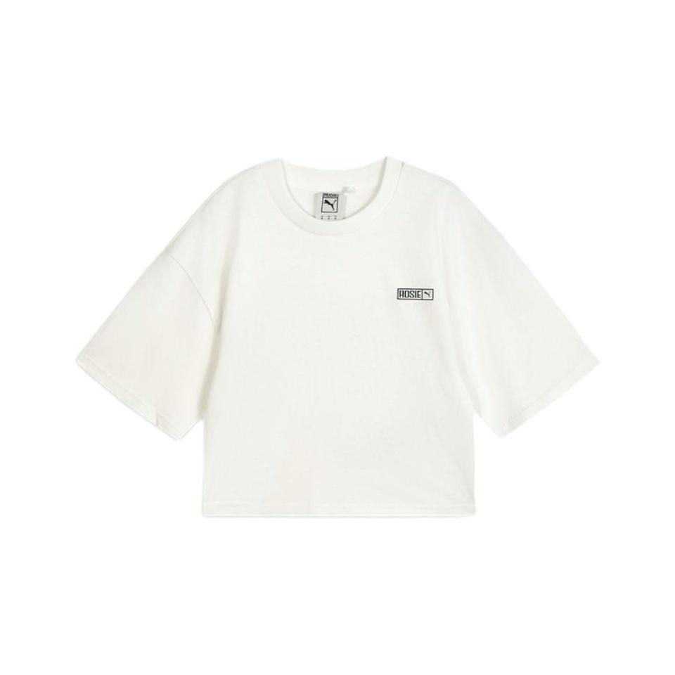 

Puma X Rosé Collaboration Solid Color Fashion Versatile Round Neck Short Sleeve T-Shirt With Small Logo Men T-Shirts White 633806_77 XL