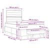 Box Spring Bed with Headboard Dark Brown 190 x 120 cm Fabric