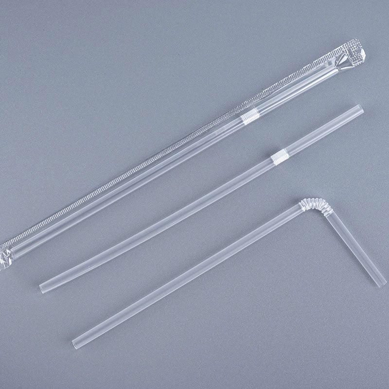 Disposable Food-Grade Water Cup with Bendable Plastic Straw for Kids and Adults