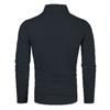 Large Size Men's Spring and Autumn Top Plaid Zipper Sweatshirt Solid Stand Collar Pullover