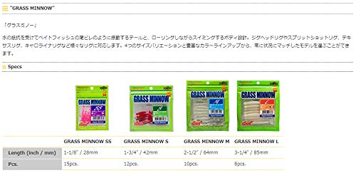 Ecogear Worm Glass Minnow M 2-1/2 inch #344 Hokuriku Clear