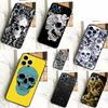 Gothic Skull Case For iPhone 16 15 14 13 12 11 Pro Max X XR XS 7 8 Plus 12 13 Mini Bumper Cover