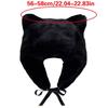 Furry Cartoon Head Cover with Ear for Outdoor Sports Furry Hat with Ear Oversized Headgear Hat for Winter