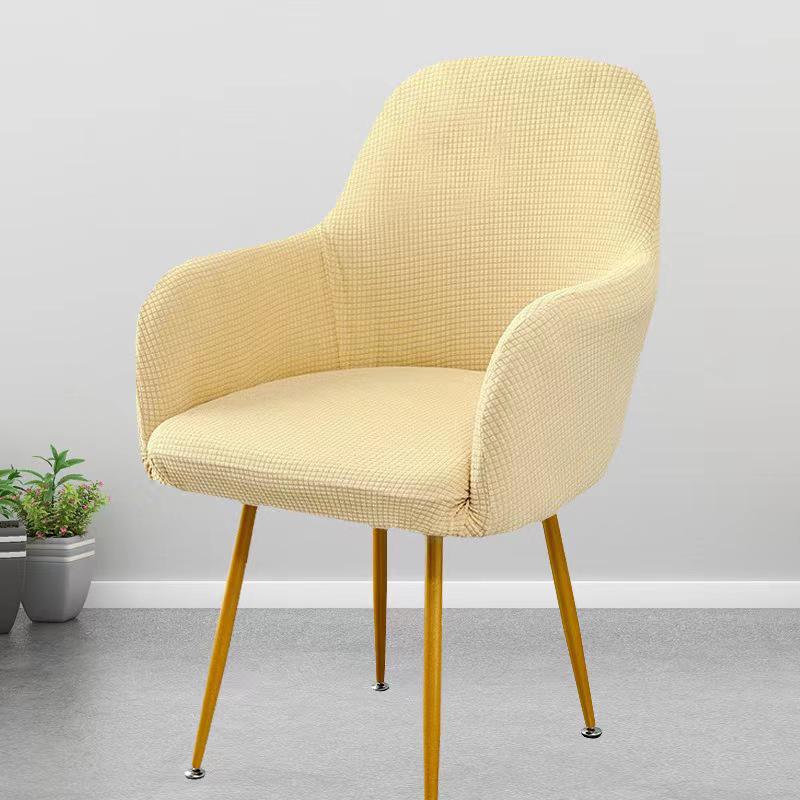 Elastisk stoltrekk i europeisk stil for stoler med høye armlener - Nordisk minimalistisk design for uregelmessig spisebord.