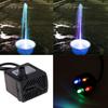 Submersible Pump 220V 3W Four LED Lights Aquarium Pond Glow Rockery Fountain Pump EU Plug Landscaping DIY180L/H Water Pump