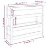 VidaXL Planter Black 77x25x66 Cm Solid Pine Wood 823945