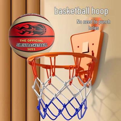 Wall-Mounted Foldable Indoor Basketball Hoop for Kids