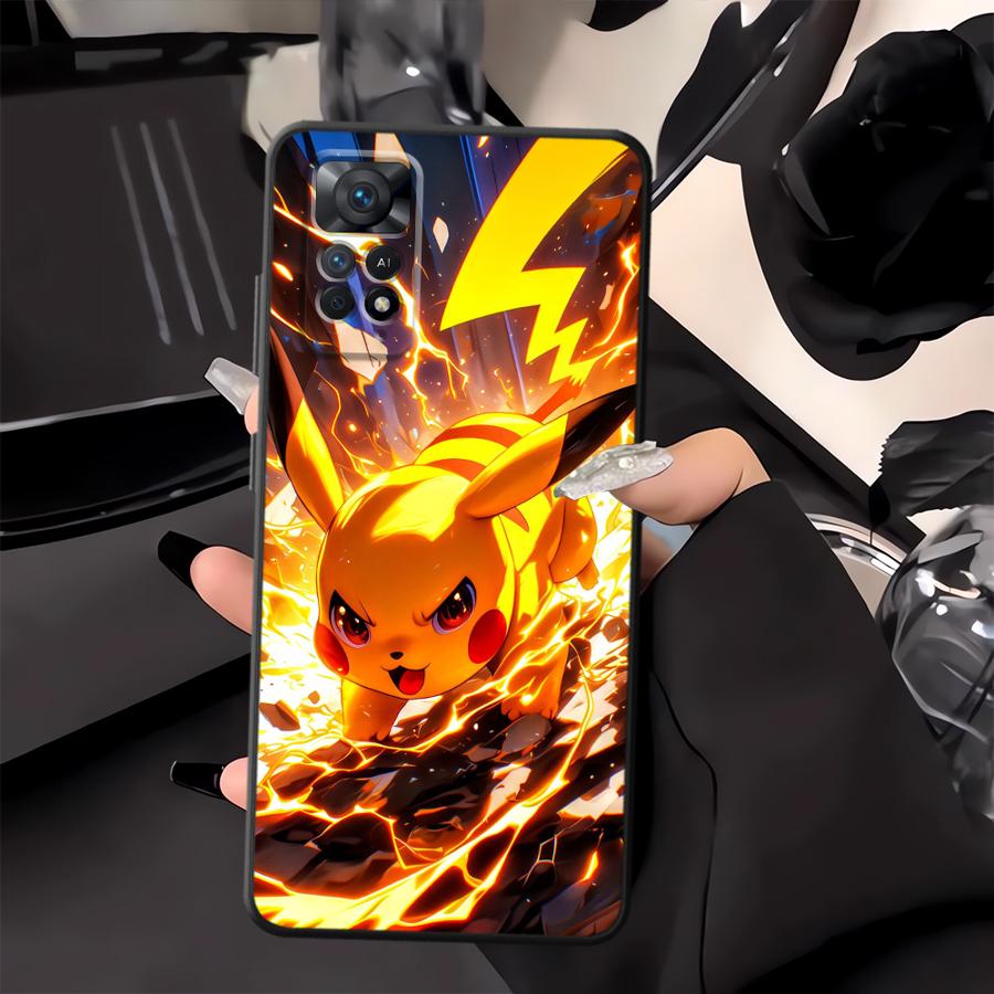 Cool Pokemon Pikachu Case for Xiaomi Redmi Note 7 8 10 14 12 Pro 10S 9S 11 11s 12s 9 13 Pro Plus Funda Phone Cover
