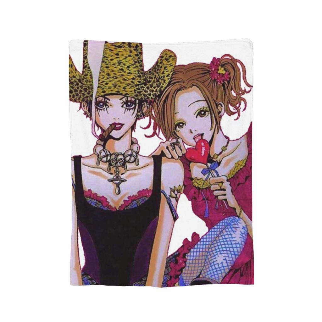 Nana Anime Manga Blankets Coral Fleece Plush Printed Breathable Ultra-Soft Throw Blanket for Home Outdoor Rug Piece