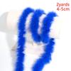 2Yard Feather Boas Turkey 1.82Meter For Crafts On Tape Ribbon Clothes Dress Hats Long Diameter 4-5cm White Black Royal Blue Trim