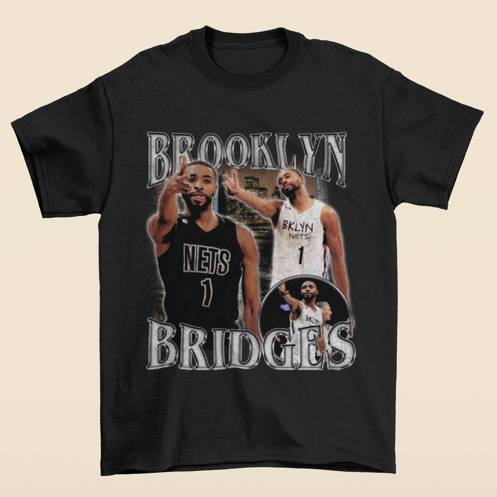 Mikal Bridges BROOKLYN BRIDGES Vintage Bootleg Style T-shirt M