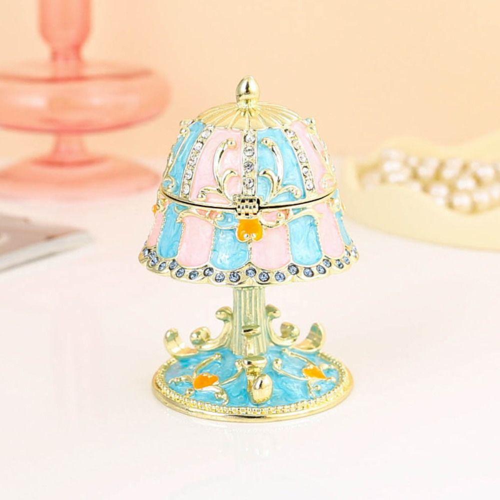 Hand-Painted Enamel European Style Jewelry Case Home Storage Ornament  Complex Jewelry Box
