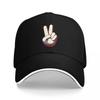 Peace Sign Red White and Blue Baseball Cap Military Cap Unisex Hat Luxury Brand Women Caps Unisexs