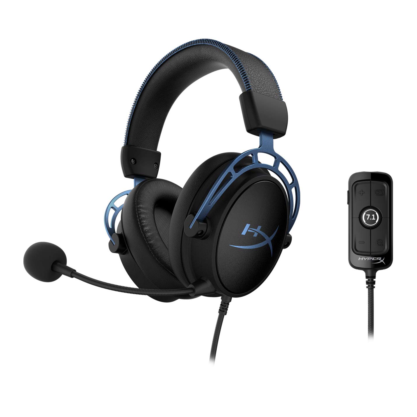 

HyperX Cloud Alpha S Gaming Headset 7.1 Surround Sound Bass Adjustment Slider Blue 2 Year Warranty HX-HSCAS-BL/WW (4P5L3AA)