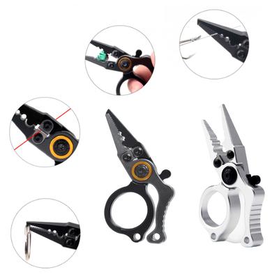 Aluminum Pliers with Safety Lock Fishing Pliers Braided Fishing Line Cutter Hook Remover Rings Openers Fishing Multitoo