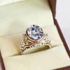 Moissanite Oval Cut Gemstone With 925 Sterling Silver Ring For Men's #B275 JL375681922525