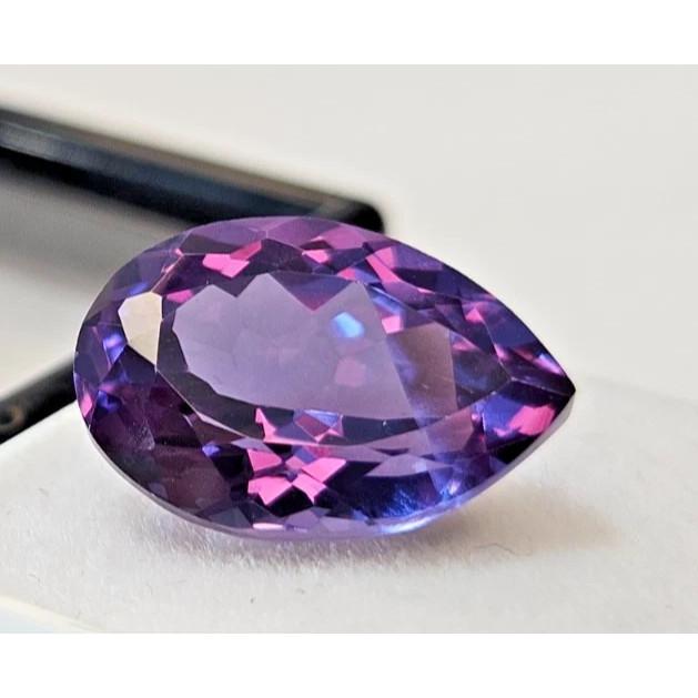 Beautiful Color Change Alexandrite Pear Cut 11-12 Ct Certified Loose Gemstone