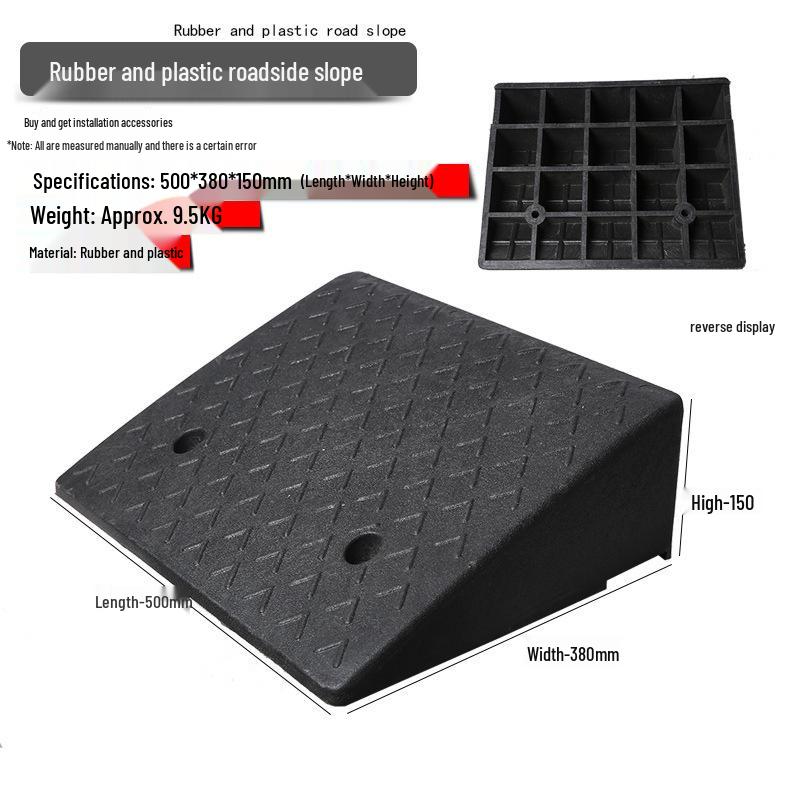 Rubber Curb & Threshold Ramp Mat for Home and Car 