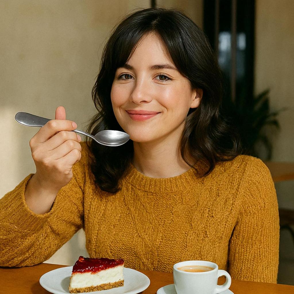 HANSGO Teaspoons Stainless Steel, 6 Piece Dinner Spoons Set 6.7 inches Dessert Spoons Use for Home, Kitchen or Restaurant