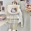 Cute Cartoon Rabbit Plush Backpack Kawaii School Bag For Girls Room Decor Accessory
