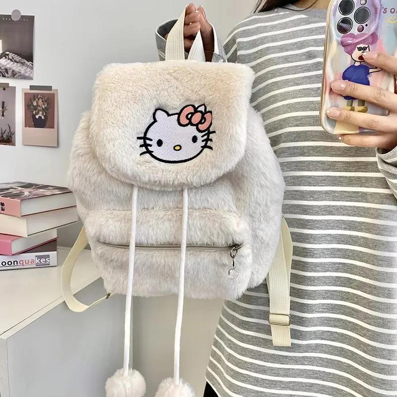 Cute Cartoon Rabbit Plush Backpack Kawaii School Bag For Girls Room Decor Accessory