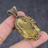 Natural Breaceted Mookaite Copper Wire Wrap Tree Of Life Pendant 2.28" H0s85