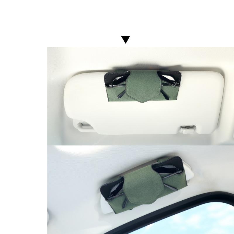 Car Glasses Case Universal Fit Vehicle Storage Solution Sunglasses Holder Adjustable Sun Visor Clip For Travel Essential Road