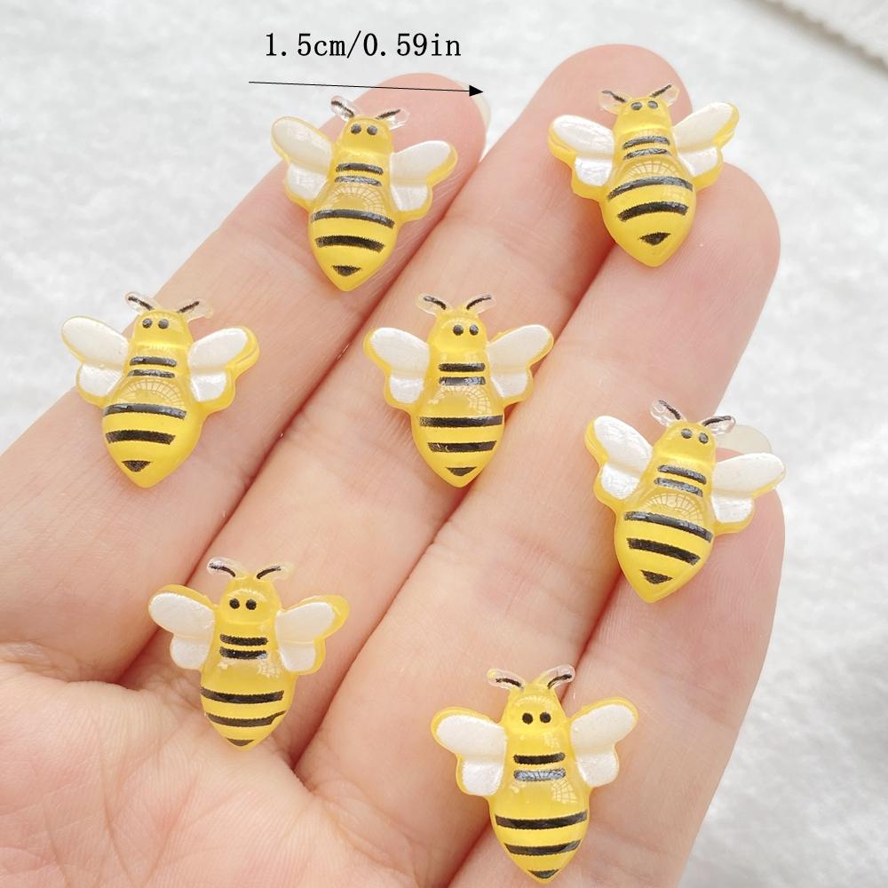 20Pcs New large size Cute Resin Cartoon yellow bee Flat Back Scrapbooking DIY Jewelry Craft Decoration Accessories