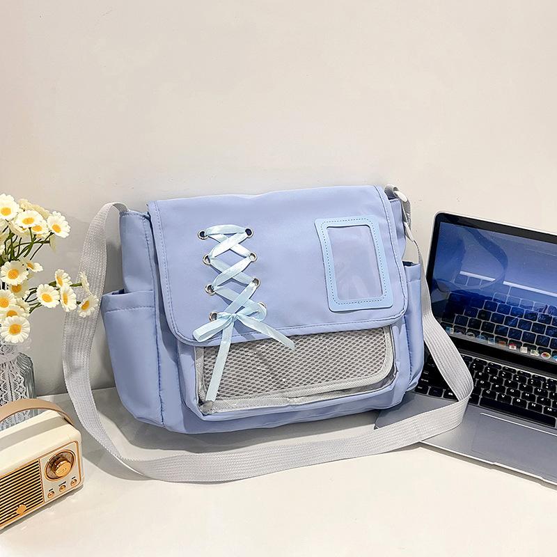 

New girl mailman bag cute college transparent baby bag student shoulder messenger bag