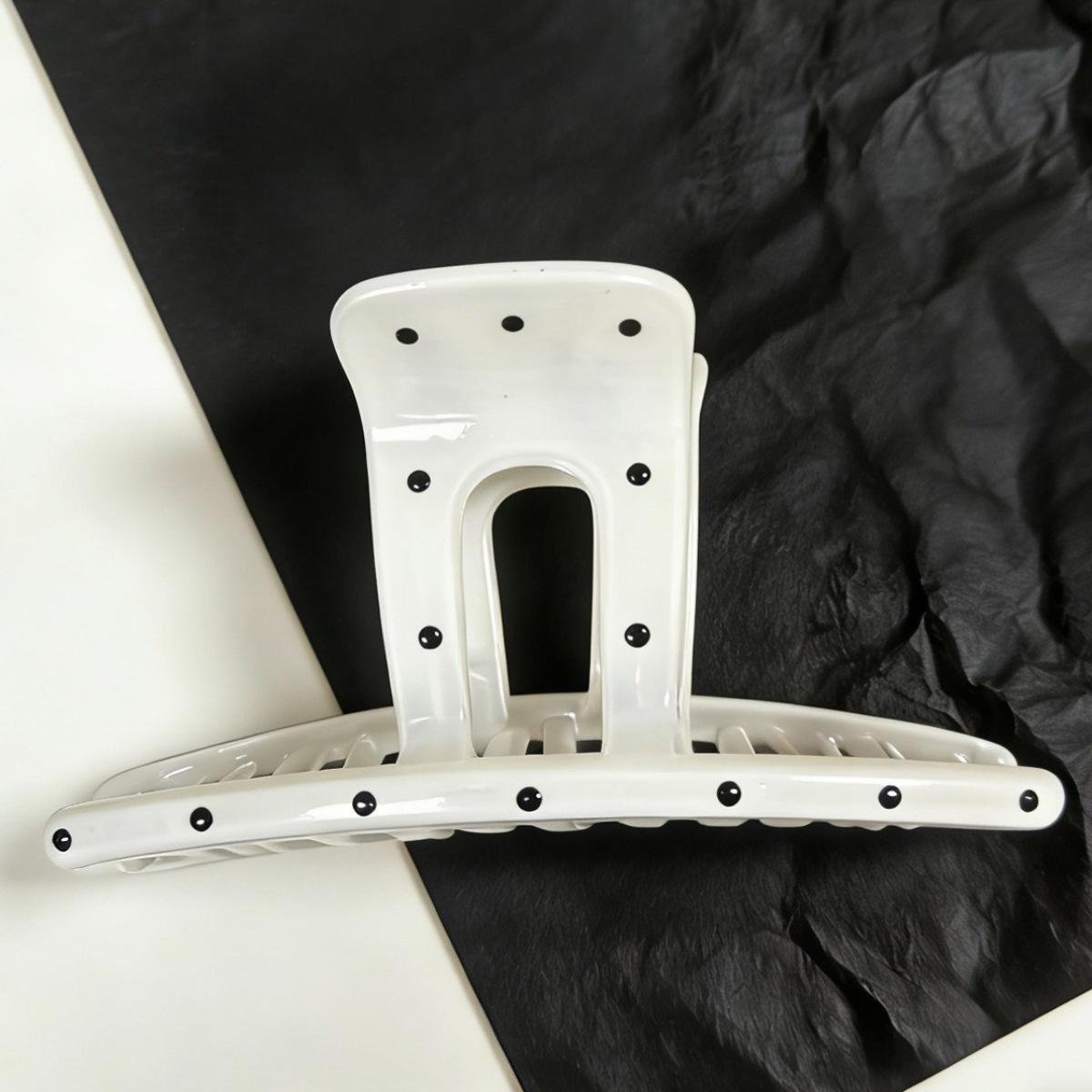 Jelly Candy~ High-Value Polka Dot Medium Grab Clip French Atmosphere Lazy Wind Half Tie French Hairpin Clip