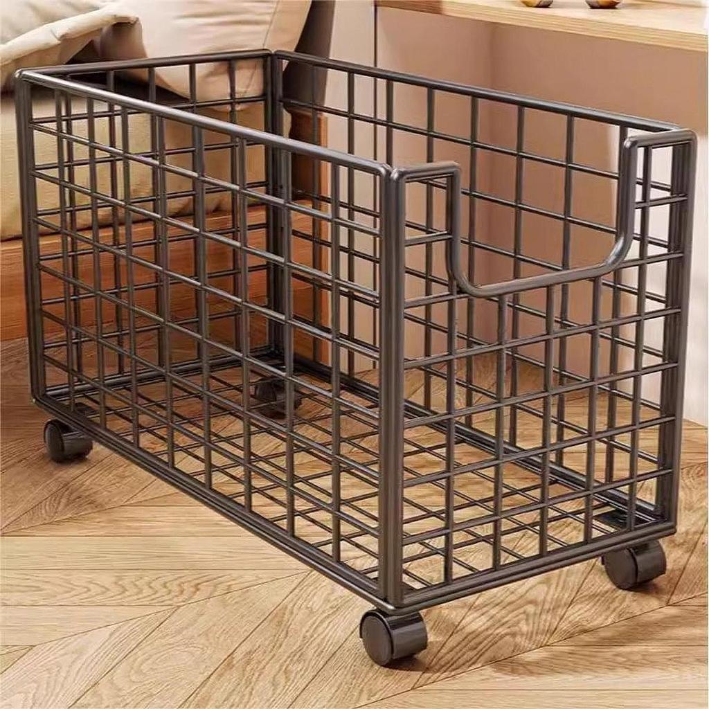 Laundry Cart with Wheels for Bedroom And Laundry Space Clothes Storage Organizer Portable Foldable Trolley for Home Use