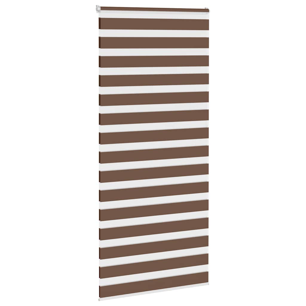 Double Roller Blind Brown 95x200 cm Fabric Width 90.9 cm Polyester