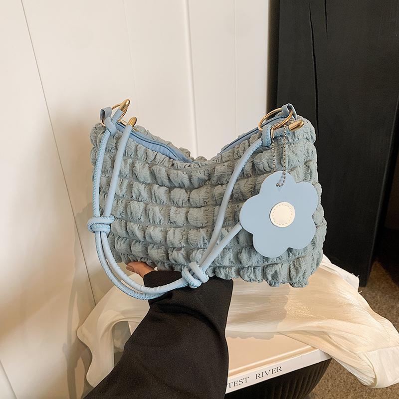 

Нишевые сумки Женские летние модные сумки-пузыри на одно плечо Подмышечные сумки Универсальные женские сумки-пельмени синий