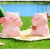 Pigs Figurines Mini Pigs Decors Waterproof Toy Playsets Miniature Doll Garden Figurines Cake Toppers Parties Favor