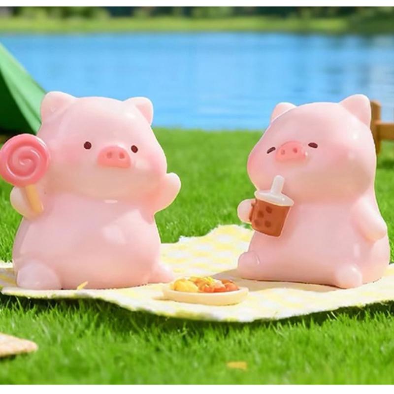 Pigs Figurines Mini Pigs Decors Waterproof Toy Playsets Miniature Doll Garden Figurines Cake Toppers Parties Favor
