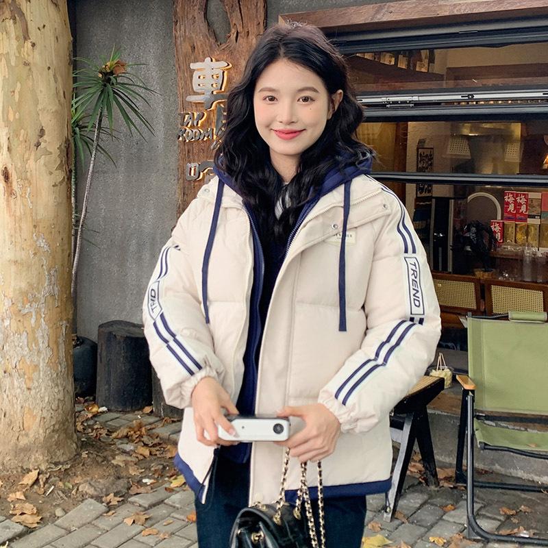 Cotton Female Student Design Fake Two Padded Clothes Winter 2025 New Couple Bread Jacket Padded Jacket