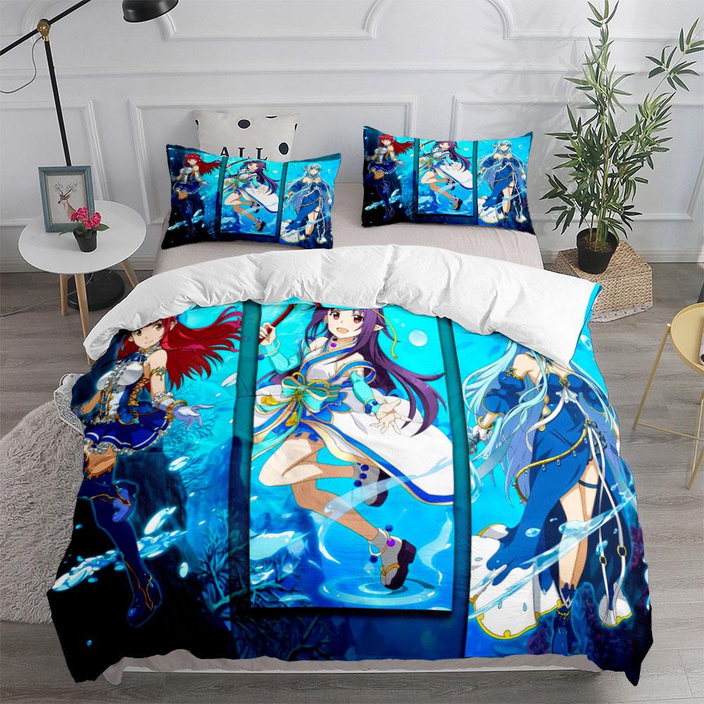

Sword Art Duvet Cover Set UK Single Double King US Twin Full Queen Size Anime Bed Belt Set EU single(135x200cm)