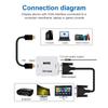 HDMI To VGA Converter With Audio VGA To HDMI Converter HDMI Adapter for Notebook Xbox360 DVD PS3 PC HD 1080P TV Box Projector