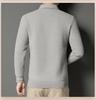 Men's Winter Plus Velvet Faux Two-Piece Knit Polo Sweater