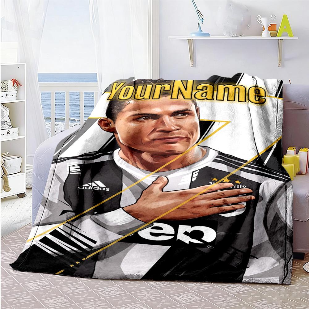 Juventus Personalized Text Blanket Throw Personalized Blanket Durable Comfort Perfect for Picnics Livingroom Couch Bed Four Seasons Universal