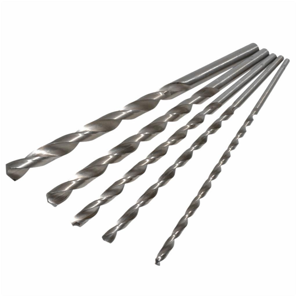 Multiple materials Round Shank Diameter High-speed Steel Straight Shank Long Sturdy Wear-resistant Twist Drill Set 9Pcs