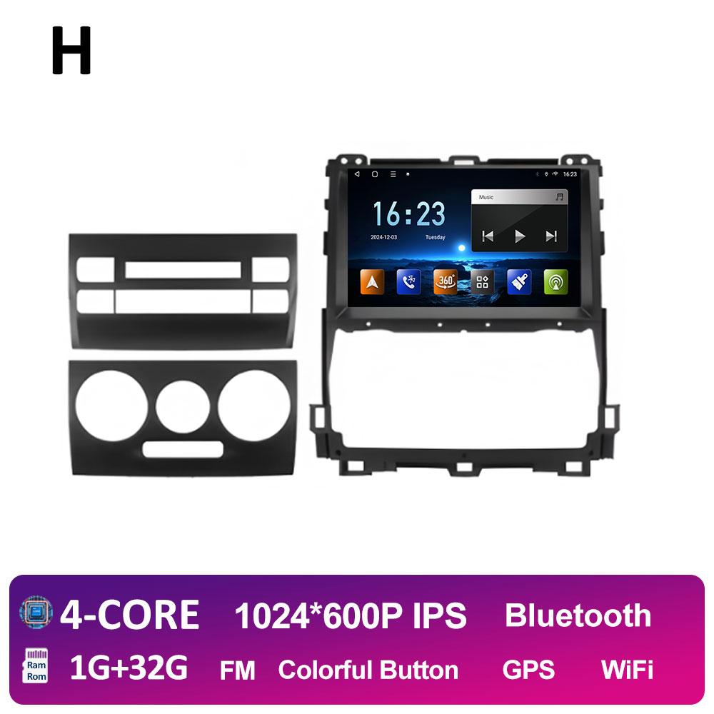 DSP Stereo For Toyota Land Cruiser Prado 120 3 III 2002 2003 2004 2005 - 2009 Android 14 Wireless Carplay GPS Navi 4G Head Unit