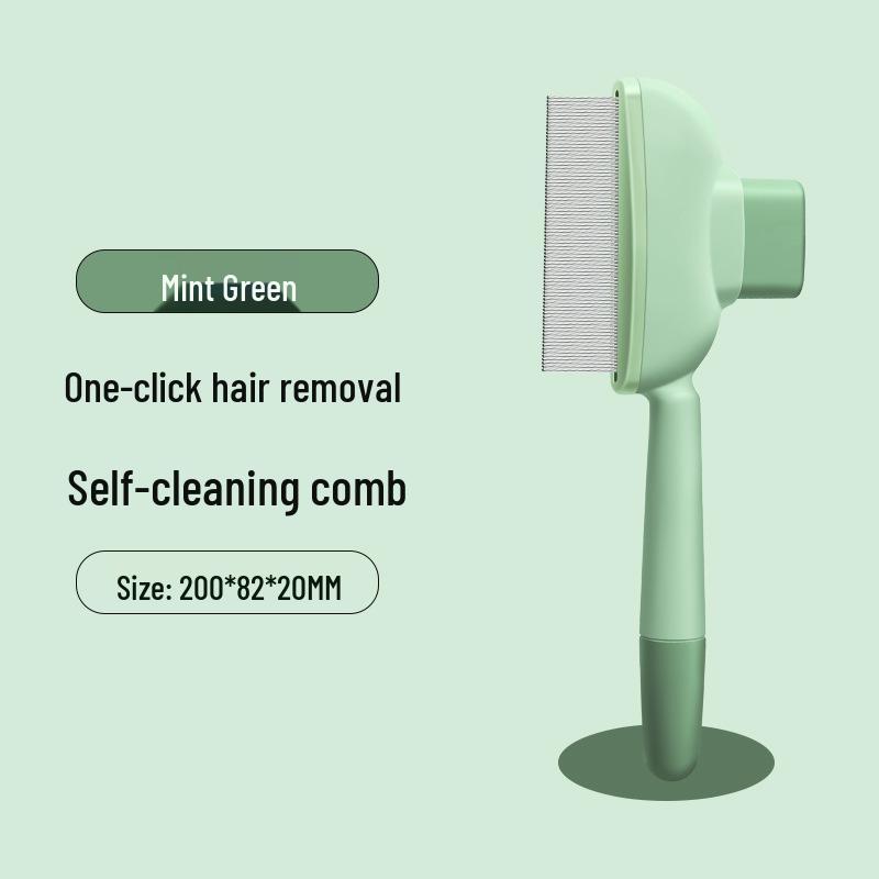 Cross-Border Self-Cleaning Pet Comb: Detangles and Removes Loose Hair for Cats and Dogs