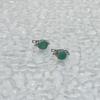 Silver Earrings with Natural Emerald (2172499)
